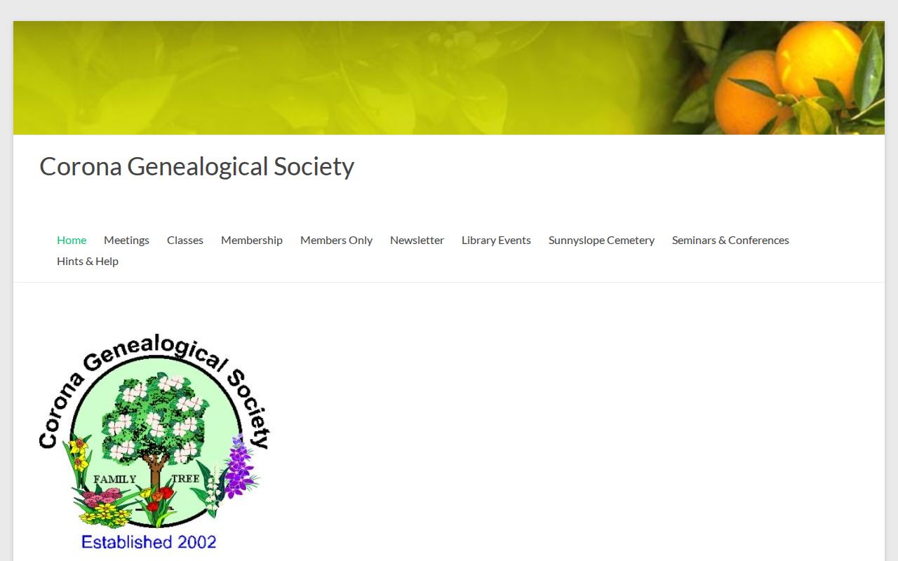 Corona city directory Corona Genealogical Society research resources
